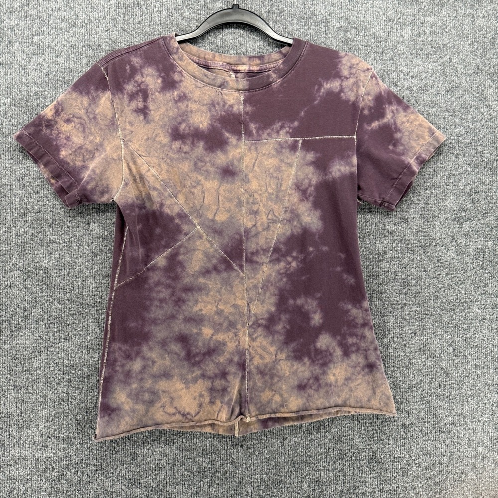 Affliction Standard Series Top Womens M Tie‎ Dye Purple Short Sleeve 90s Grunge